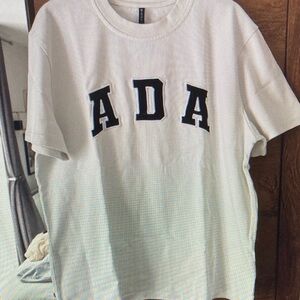 Ada Kids White Tee with Black Lettering